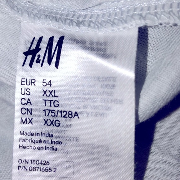 H&M size XXlarge blue cotton top - Picture 5 of 6